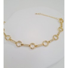 Ασημένιο βραχιόλι επίχρυσο (SB08)