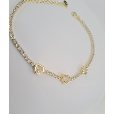 Ασημένιο βραχιόλι επίχρυσο (SB10)