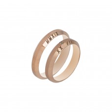 Βέρες από Ροζ Χρυσό 14Κ Machio Femmina SL98