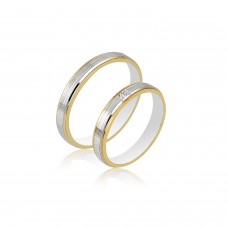 Βέρες από Χρυσό και Λευκόχρυσο 14Κ Machio Femmina SL102