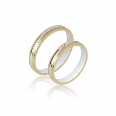 Βέρες από Χρυσό και Λευκόχρυσο 14Κ Machio Femmina SL106