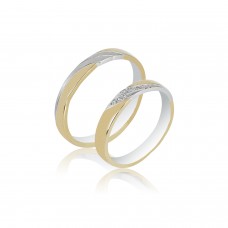 Βέρες από Χρυσό και Λευκόχρυσο 14Κ Machio Femmina SL108