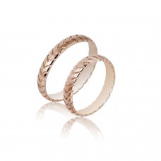 Βέρες από Ροζ Χρυσό 14Κ Machio Femmina SL112