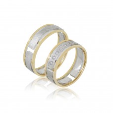 Βέρες από Χρυσό και Λευκόχρυσο 14Κ Machio Femmina SL122