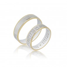 Βέρες από Χρυσό και Λευκόχρυσο 14Κ Machio Femmina SL123