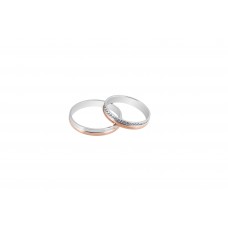 Βέρες από Ροζ Χρυσό και Λευκόχρυσο 14Κ Machio Femmina (SL63)