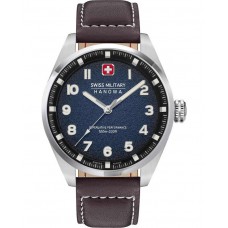 SWISS MILITARY HANOWA Greyhound Brown Leather Strap SMWGA0001502