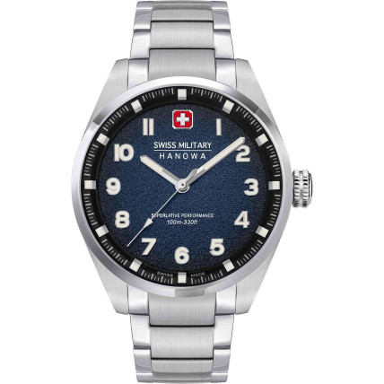SWISS MILITARY HANOWA Greyhound Silver Stainless Steel Bracelet SMWGG0001504