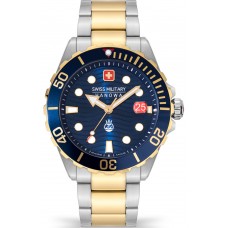 SWISS MILITARY HANOWA Offshore Diver II Two Tone Stainless Steel Bracelet SMWGH2200360