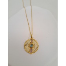 Ασημένιο Μενταγιόν 925 με Ημιπολύτιμους Λίθους (SN116)