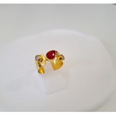 Ασημένιο δαχτυλίδι 925 επίχρυσο με ημιπολύτιμους λίθους (SR03)