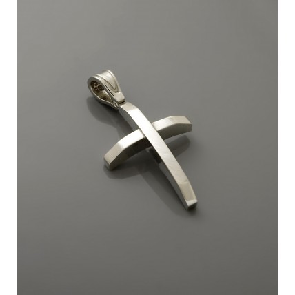 ΑΝΔΡΙΚΟΣ ΣΤΑΥΡΟΣ ΛΕΥΚΟ VALORO 14K CRW82 - 010966