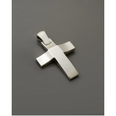ΑΝΔΡΙΚΟΣ ΣΤΑΥΡΟΣ ΛΕΥΚΟ VALORO 14K CRW68 - 010980