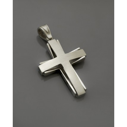 ΑΝΔΡΙΚΟΣ ΣΤΑΥΡΟΣ ΛΕΥΚΟ VALORO 14K CRW52 - 011003 ΑΝΔΡΙΚΟΣ ΣΤΑΥΡΟΣ ΛΕΥΚΟ VALORO 14K CRW52 - 011003