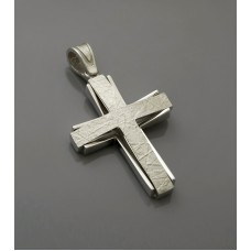 ΑΝΔΡΙΚΟΣ ΣΤΑΥΡΟΣ ΛΕΥΚΟ VALORO 14K CRW62 - 011004