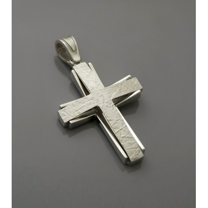 ΑΝΔΡΙΚΟΣ ΣΤΑΥΡΟΣ ΛΕΥΚΟ VALORO 14K CRW62 - 011004 ΑΝΔΡΙΚΟΣ ΣΤΑΥΡΟΣ ΛΕΥΚΟ VALORO 14K CRW62 - 011004