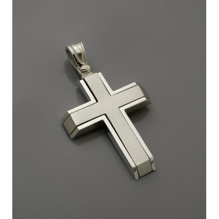 ΑΝΔΡΙΚΟΣ ΣΤΑΥΡΟΣ ΛΕΥΚΟ VALORO 14K CRW54 - 011007 ΑΝΔΡΙΚΟΣ ΣΤΑΥΡΟΣ ΛΕΥΚΟ VALORO 14K CRW54 - 011007