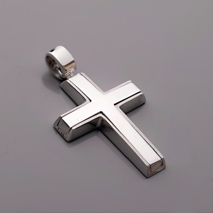 ΑΝΔΡΙΚΟΣ ΣΤΑΥΡΟΣ ΛΕΥΚΟ VALORO 14K CRW55 - 011027-N ΑΝΔΡΙΚΟΣ ΣΤΑΥΡΟΣ ΛΕΥΚΟ VALORO 14K CRW55 - 011027-N