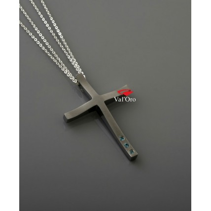 ΓΥΝΑΙΚΕΙΟΣ ΣΤΑΥΡΟΣ ΜΑΥΡΟ VALORO 14 K CRB01 - 011072