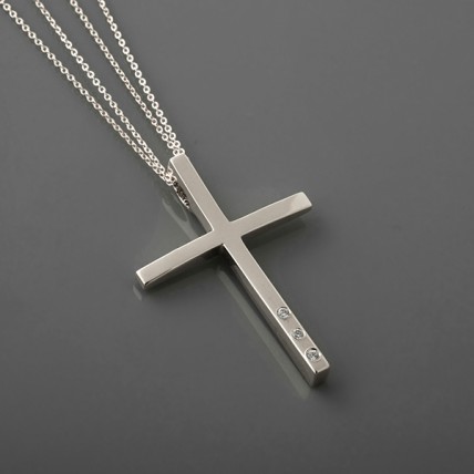 ΓΥΝΑΙΚΕΙΟΣ ΣΤΑΥΡΟΣ ΛΕΥΚΟΧΡΥΣΟΣ VALORO 14K CRW18 - 011073