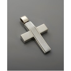 ΑΝΔΡΙΚΟΣ ΣΤΑΥΡΟΣ ΛΕΥΚΟ VALORO 14K CRW57 - 011128