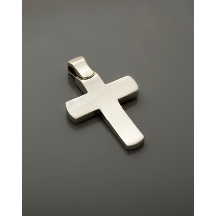 ΑΝΔΡΙΚΟΣ ΣΤΑΥΡΟΣ ΛΕΥΚΟ VALORO 14K CRW66 - 011269
