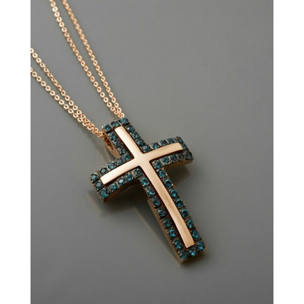 ΓΥΝΑΙΚΕΙΟΣ ΣΤΑΥΡΟΣ ΜΑΥΡΟ ΡΟΖ VALORO 14 K CRBR03 - 020201 ΓΥΝΑΙΚΕΙΟΣ ΣΤΑΥΡΟΣ ΜΑΥΡΟ ΡΟΖ VALORO 14 K CRBR03 - 020201