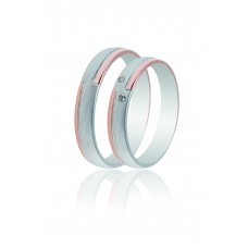 Βέρες από Ροζ Χρυσό και Λευκόχρυσο 14Κ Machio Femmina (TMF37)