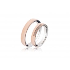 Βέρες από Ροζ Χρυσό και Λευκόχρυσο 14Κ Machio Femmina (TMF50)