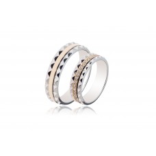 Βέρες από Χρυσό και Λευκόχρυσο 14Κ Machio Femmina (TMF57)