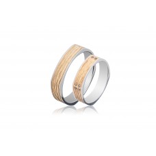 Βέρες από Χρυσό και Λευκόχρυσο 14Κ Machio Femmina (TMF63)