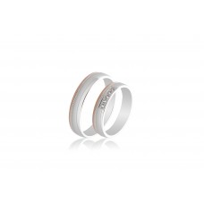 Βέρες από Ροζ Χρυσό και Λευκόχρυσο 14Κ Machio Femmina (TMF86)