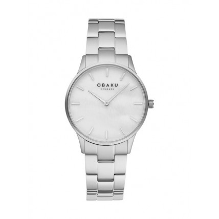 OBAKU Lille Lyng Brace Ρολόι με Μεταλλικό Μπρασελέ σε Ασημί χρώμα V247LXCWSC OBAKU Lille Lyng Brace Ρολόι με Μεταλλικό Μπρασελέ σε Ασημί χρώμα V247LXCWSC