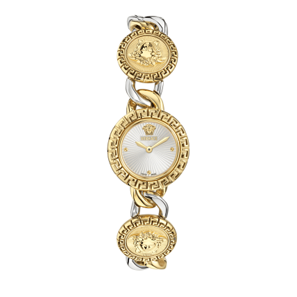 VERSACE La Greca Two Tone Stainless Steel VE0Q00325 VERSACE La Greca Two Tone Stainless Steel VE0Q00325