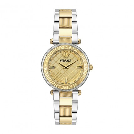 VERSACE Greca Reve Two-Tone Gold Stainless Steel Bracelet VE8B00324