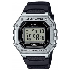 CASIO Collection Black Rubber Strap W-218HM-7AVEF