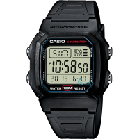 CASIO Collection Black Rubber W-800H-1AVES